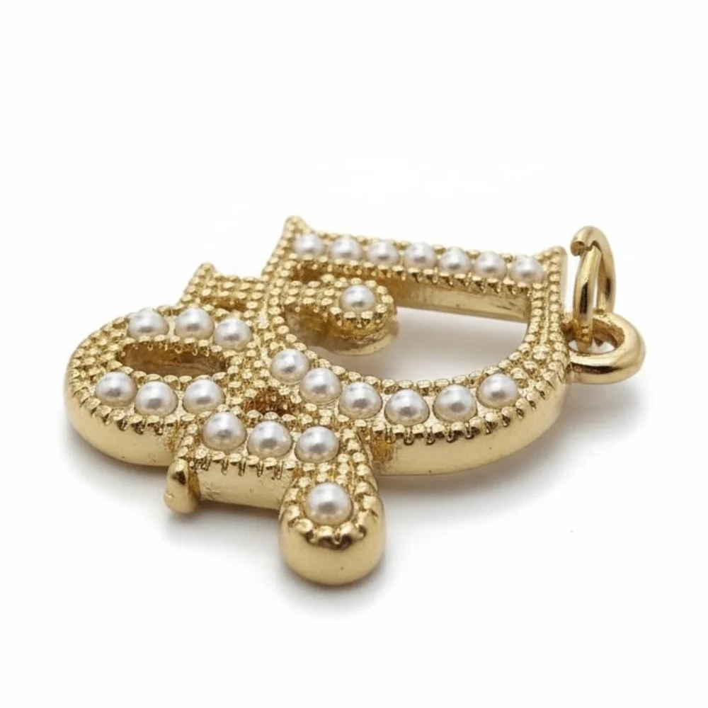 DIOR Authentic Gold and Pearl Pendant for Necklace - Picture 5 of 10